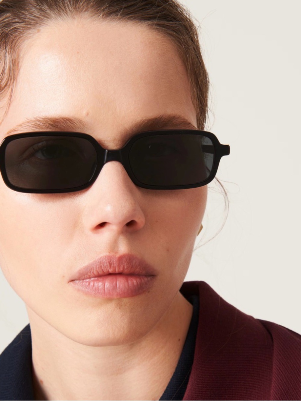 Miu Miu Miu Regard SMU11Z Black Rectangular Sunglasses